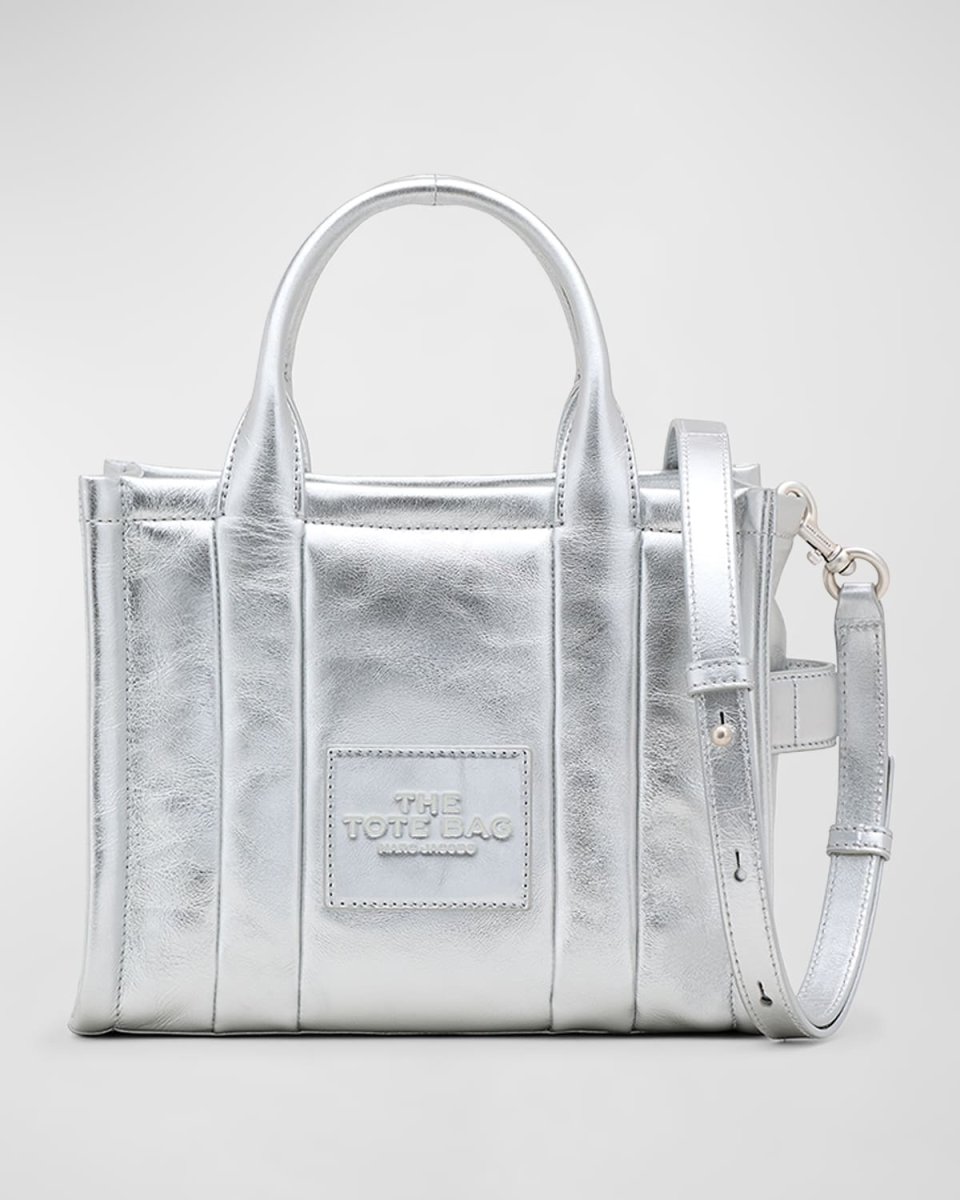 The Metallic Leather Small Tote Bag